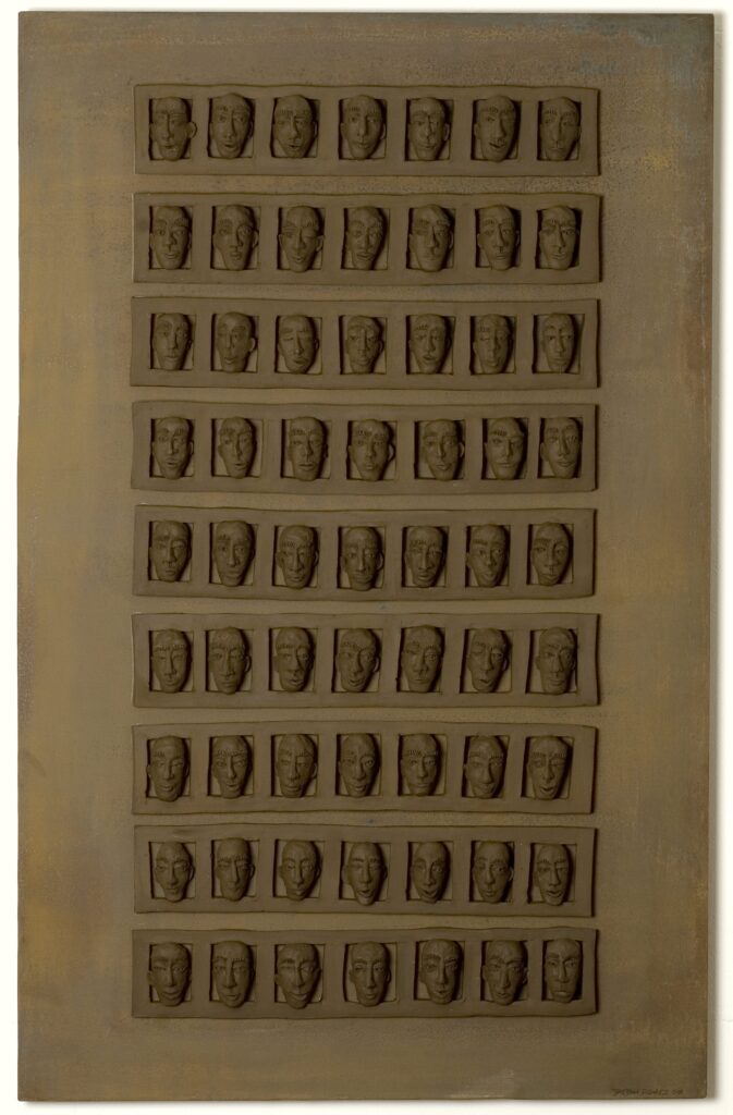 AUGENBLICKE III. | Keramik/Eisen | 70x109cm