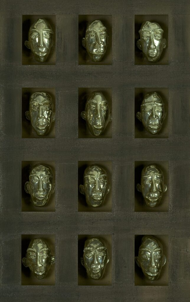 AUSBLICKE I. | Keramik/Eisen | 120x98cm