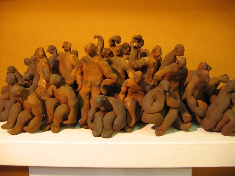 PROTEST | Keramik auf Holzplatte | 60x40X20cm